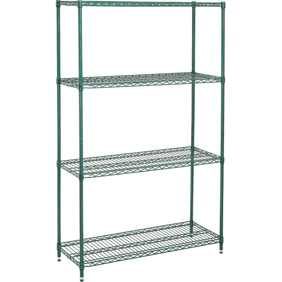 Metal Bookshelv. 21 inch Perfect for Home Nursing and Care Homes Commercial Hospital x 42 inch NSF Chrome 5-Shelf Kit with 96 inch Garage Childrens Shelters Post 